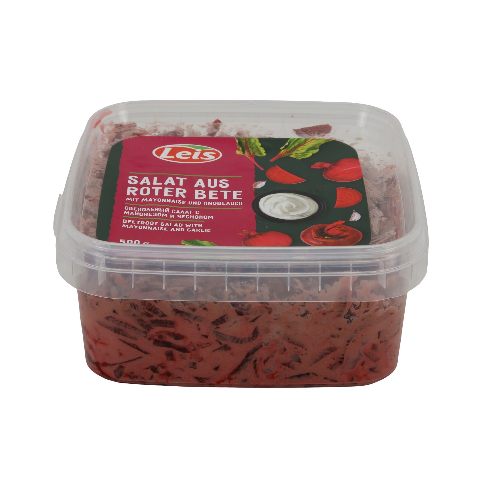 Salat Leis Salat aus Roter Bete | Salat | Mit Mayonnaise und Knoblauch | 500 g LEIS